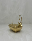 Vintage Brass Antelope Trinket Box