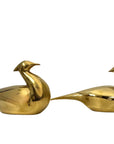 Vintage Brass Oversized Pheasant Pair – Mid-Century Figurines