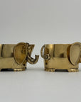 Vintage Brass Elephant Cachepots- A Pair