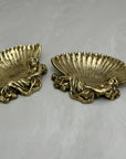 Vintage Brass Feminine Decor Italian Trinket Dish-A Pair