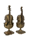 Vintage Brass Violin Figurines