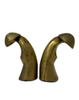 Vintage Brass Abstract Figures with Braided Detail – Pair
