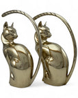 Vintage Pair of Dolbi Cashier Brass Cats – Hollywood Regency Statement Set-17”