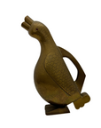 Vintage Brass Duck Shaped Water Pitcher Vase-9.5 inches tall-MCM style