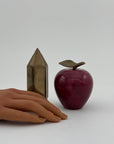 Vintage Apple with Brass Pencil Trinket Holder- A Set
