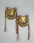 Vintage Brass Frog Masks-A Pair
