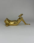 Vintage Brass Relaxing Frog