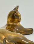 Mid-Century Modern Brass Cat Sculpture – Sleek & Minimalist Design