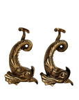Vintage Brass Dolphin Sculptures – Mid-Century Hollywood Regency Pair-Coastal Luxe