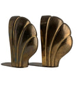 Vintage Brass Seashell Oversized Bookends by Frederick Cooper – Heavy Nautical Art Deco Style
