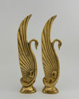 Vintage Brass Swans-A Pair
