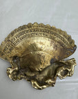 Vintage Brass Feminine Decor Italian Trinket Dish-A Pair