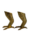 Pair of Vintage Brass Eagle Talon Candlesticks