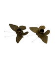 Vintage Brass Butterfly Candleholders - A Pair