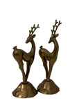Vintage Brass Reindeer Sculptures – Pair