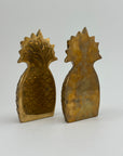 Rosenthal Netter Brass Pineapple Bookends – 8” Tall Vintage Mid Century Hollywood Regency Decor