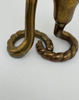 Vintage Brass Tulip Candlestick Holders-A Pair