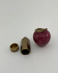 Vintage Apple with Brass Pencil Trinket Holder- A Set