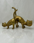 Vintage Brass Cats Tail Up-A Pair
