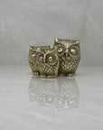 Vintage Brass Owl Family- A Set of Three