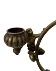 Vintage Brass Monkey Candleholders on Black Marble Bases | Mid-Century Exotic Pair