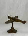 Vintage Brass Airplane on Stand