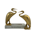Vintage Brass Heron Birds-A Pair