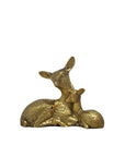 Vintage Brass Deer and Fawn