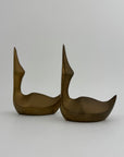 Vintage Brass Geese- A Pair