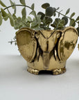 Vintage Brass Elephant Cachepots- A Pair