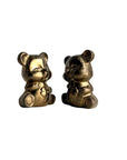 Vintage Brass “Good Luck Bears” – Mid-Century Modern Pair