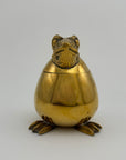 Vintage Brass Frog Lidded Trinket/Candle Pot