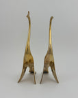 Vintage Brass MCM Peacock and Peahen- A Pair-Wedding Gift