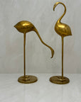 Vintage Tall Brass Cranes-A Pair