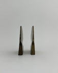Rare Mid-Century Modern Brass Kissing Profile Sculptures-A Pair