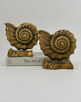 Pair of Vintage Brass Shell Bookends – Coastal Luxe Hollywood Regency