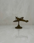 Vintage Brass Airplane on Stand