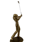 Vintage Brass Golfer in Swing Pose – Andrea by Sadek Collection