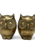 Vintage Brass Owl Bookends-A Pair