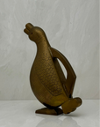 Vintage Brass Duck Shaped Water Pitcher Vase-9.5 inches tall-MCM style
