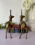 Vintage Brass Kudu Antelope Pair