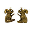 Vintage Brass Elephants Bookends-A Pair