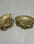 Vintage Brass Feminine Decor Italian Trinket Dish-A Pair