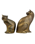 Vintage Brass Cat Pair