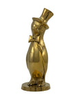 Vintage Brass Penguin in Top Hat- A Coin/Wish Bank