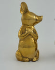 Vintage Brass Romeo and Juliet Pigs-A Pair