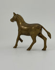 Vintage Brass Zebra Figurine – Safari Animal Sculpture | Hollywood Regency & Mid-Century Modern Decor