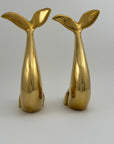 Vintage Brass Dolphin Sculptures- A Pair by Dolbi Cashier-14”