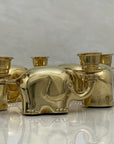Vintage Brass Elephant Circle- A Set of Five
