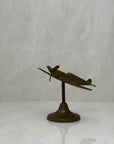 Vintage Brass Airplane on Stand